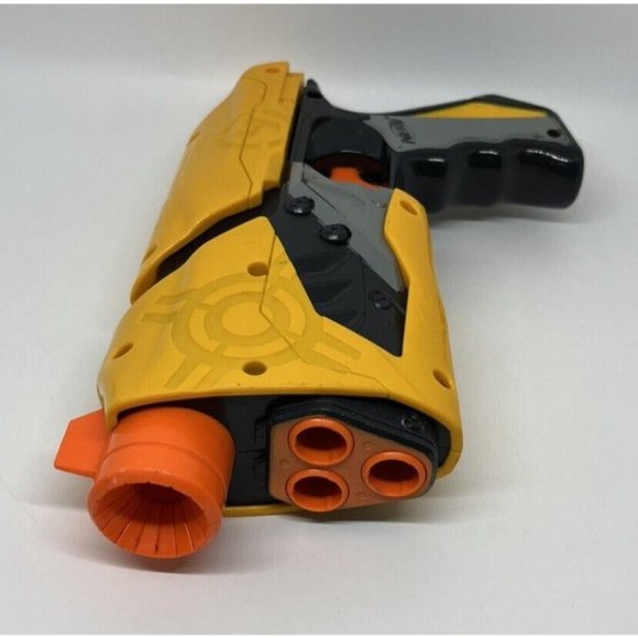 Nerf Dart Tag Sharp Shot Single Blaster Toy Gun Hasbro Yellow Side Arm Pistol - Picture 9 of 12